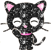 animals pink black cat image