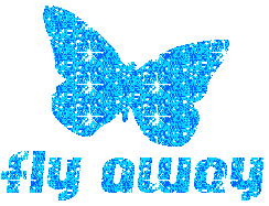 butterfly fly away blue image