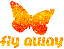 butterfly fly away orange image